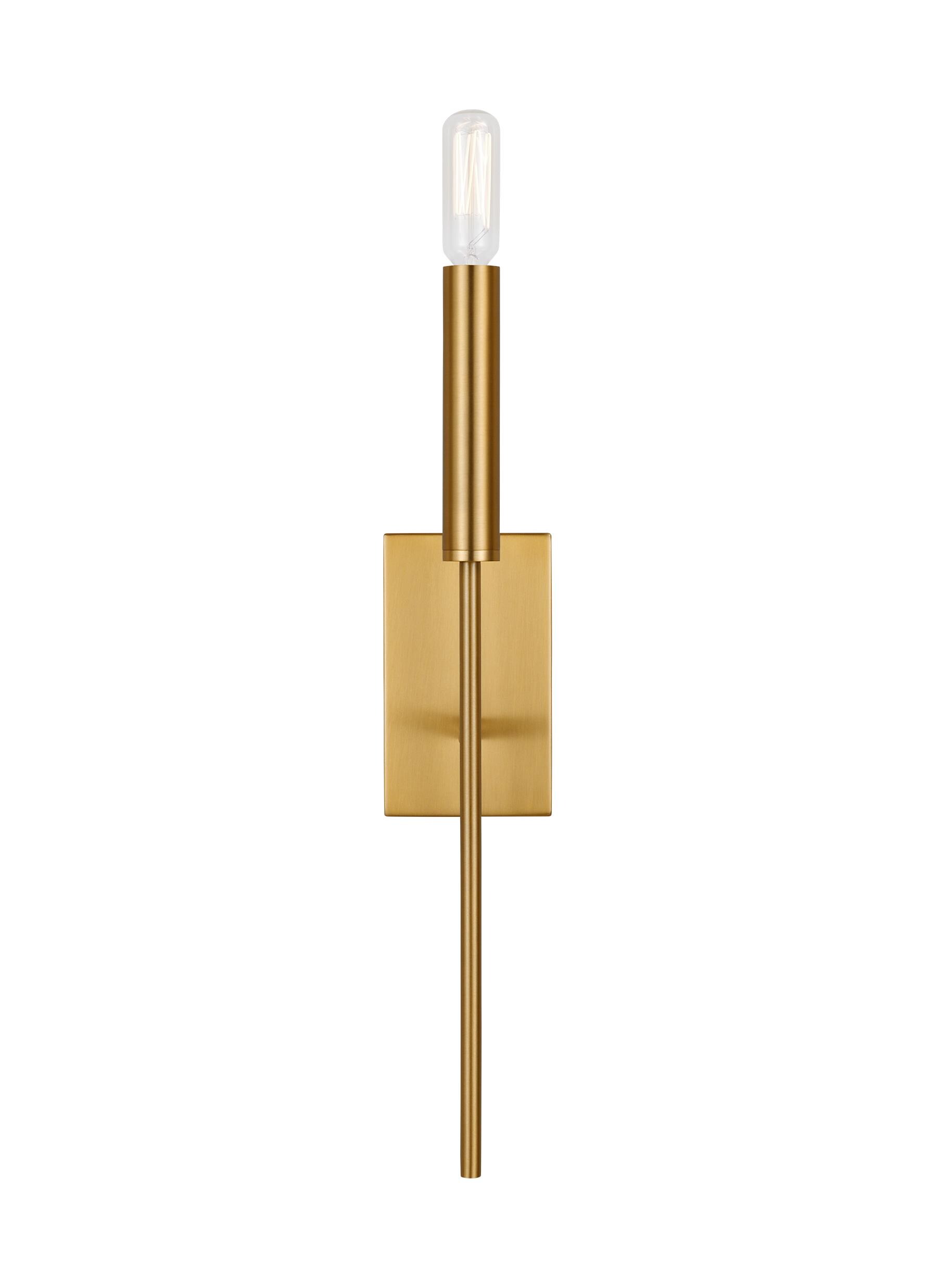 Brianna 4-in W 1 -Light Brushed Brass Glam Wall Sconce