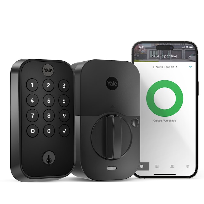 Yale Assure Lock 2 Black Suede Smart Lock Electronic Deadbolt with Wifi Bluetooth Keypad