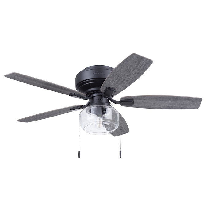 Harbor Breeze Kindleton 52-in Matte Black with Cocoa/Mocha Blades LED Indoor Flush Mount Ceiling Fan with Light (5-Blade) - Image 10