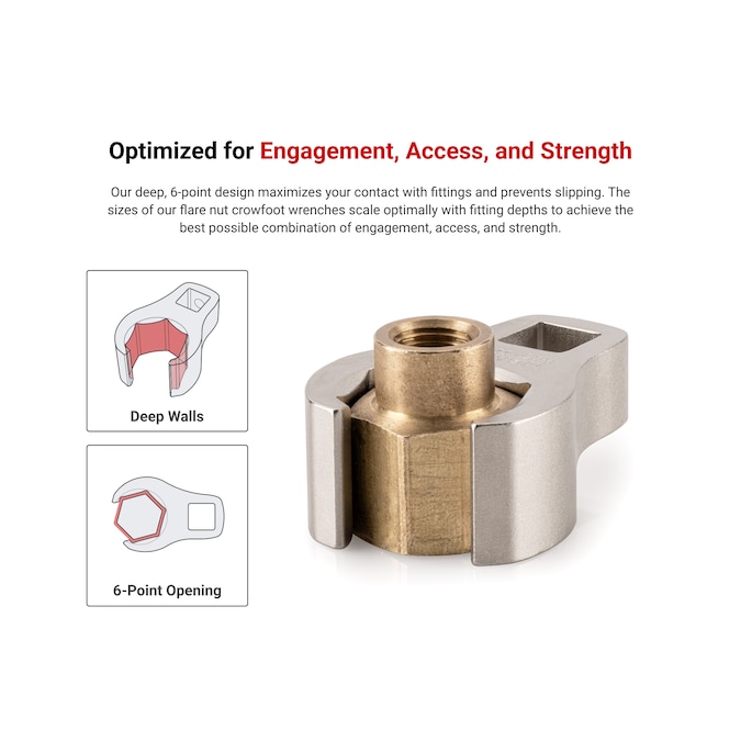 TEKTON 12-Piece Set 6-point Metric Flare Nut Open End Wrench Includes Hard Case - Image 4