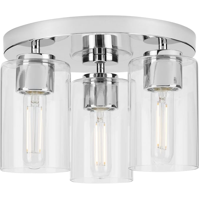 Progress Lighting Cofield 3-Light Polished Chrome Flush Mount Light