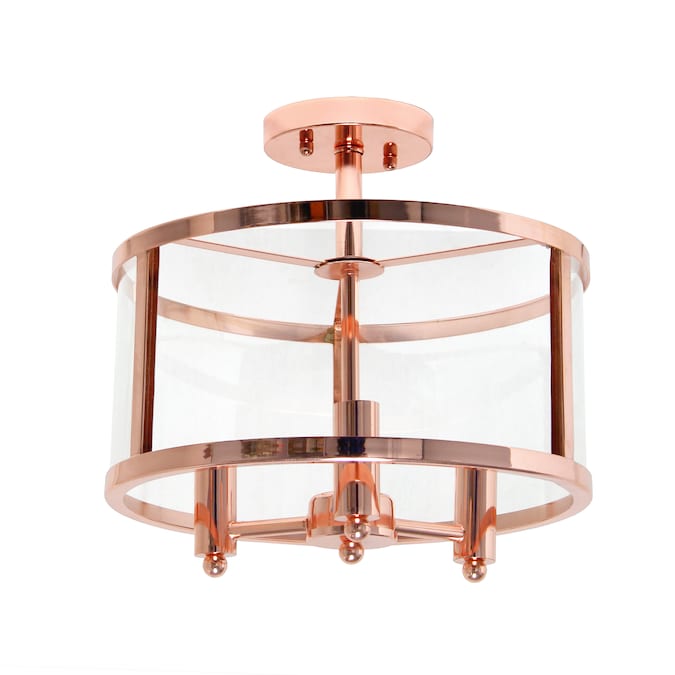 Lalia Home Classix 3-Light Polished Copper Semi mount light - Image 3