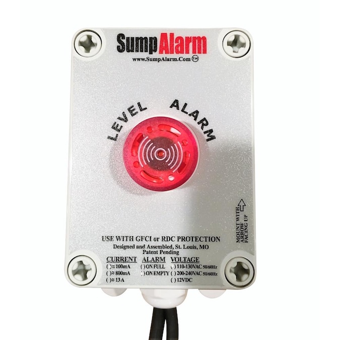 Sump Alarm Indoor and Outdoor High-Water Alarm - Polycarbonate Water Pump Alarm for Sump Pumps, Water Tanks, Lift Stations