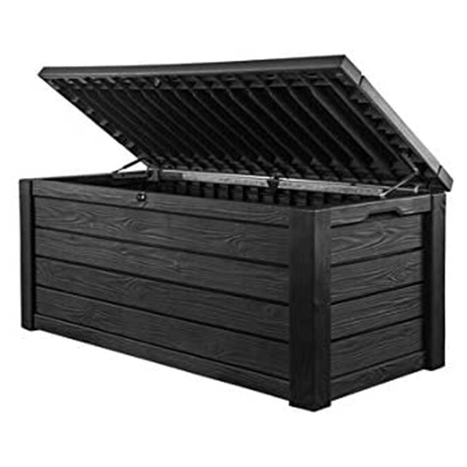 Keter 61-in L x 28.5-in 150-Gallons Dark Grey Plastic Deck Box - Image 2