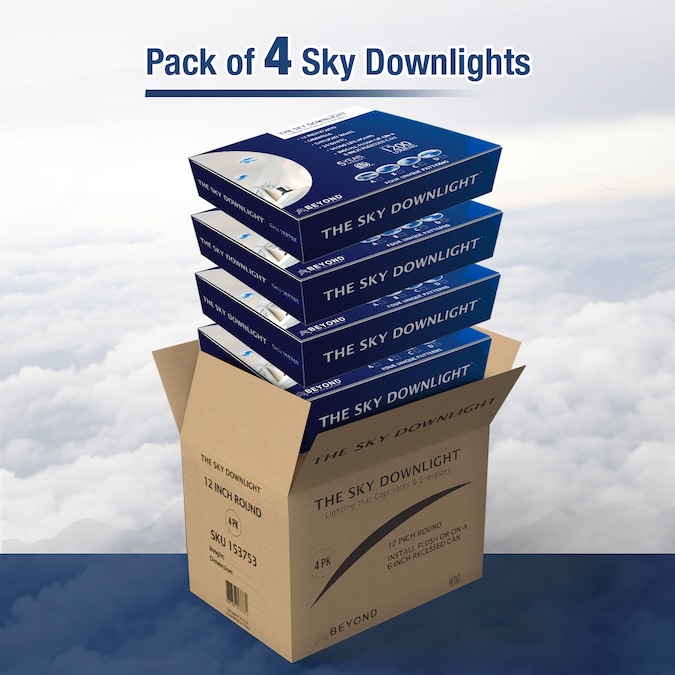 Beyond LED Technology Die-cast Aluminum 5-in or 6-in 1200-Lumen Cool Daylight Round Dimmable LED Canless Recessed Downlight (4-Pack) - Image 5