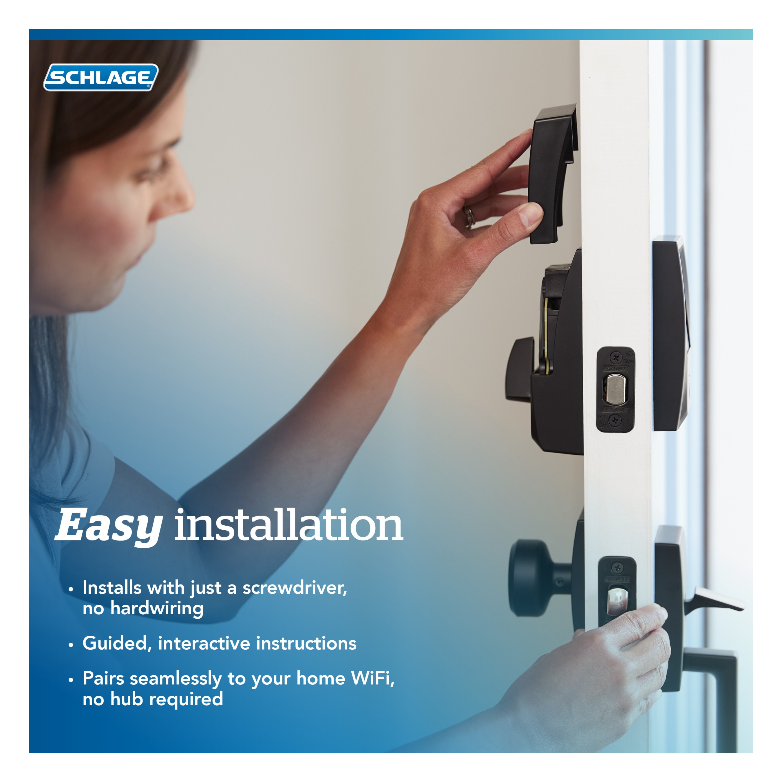 Encode Century Satin Brass Smart Lock Electronic Deadbolt with Wifi Bluetooth and Touchscreen Keypad - Image 9