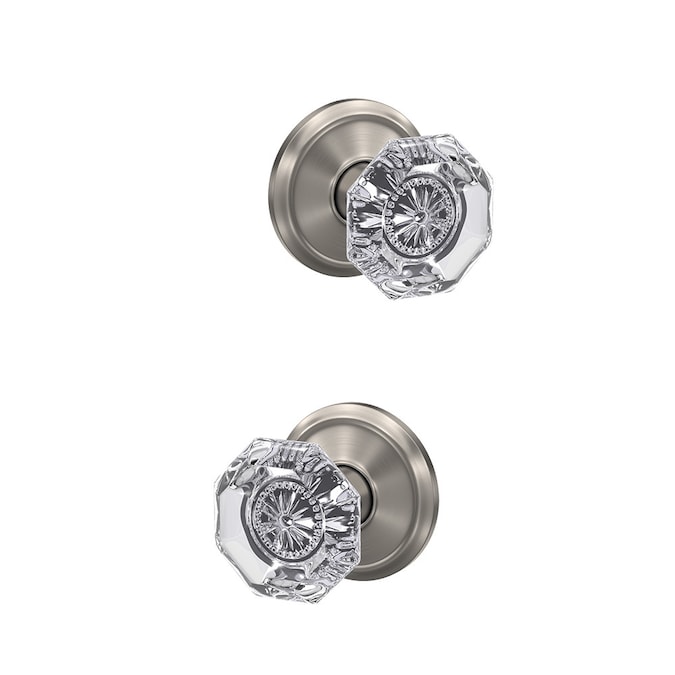 Schlage Custom Alexandria- Alden Satin Nickel Interior Hall/Closet Dummy Door Knob