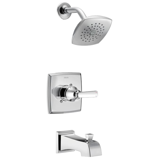 Delta Ashlyn Chrome 1-handle Single Function Round Bathtub and Shower Faucet