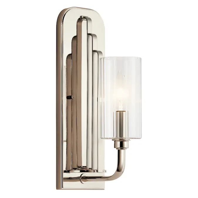 Kichler Kimrose 4.5-in W 1-Light Polished Nickel Vintage Incandescent Wall Sconce