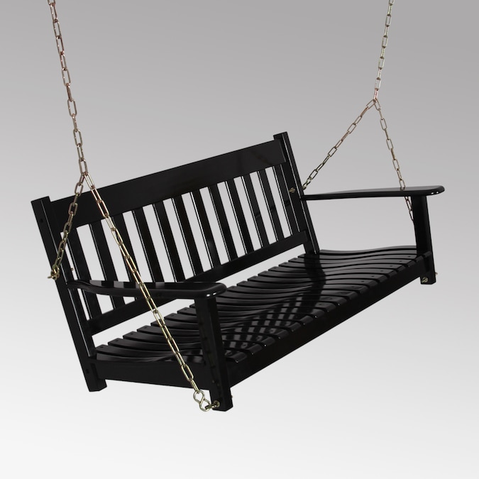 Cambridge Casual Thames 2-person Black Wood Outdoor Swing - Image 6