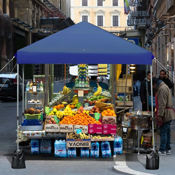Clihome 8-ft x 8-ft Square Blue Pop-up Canopy - Image 4