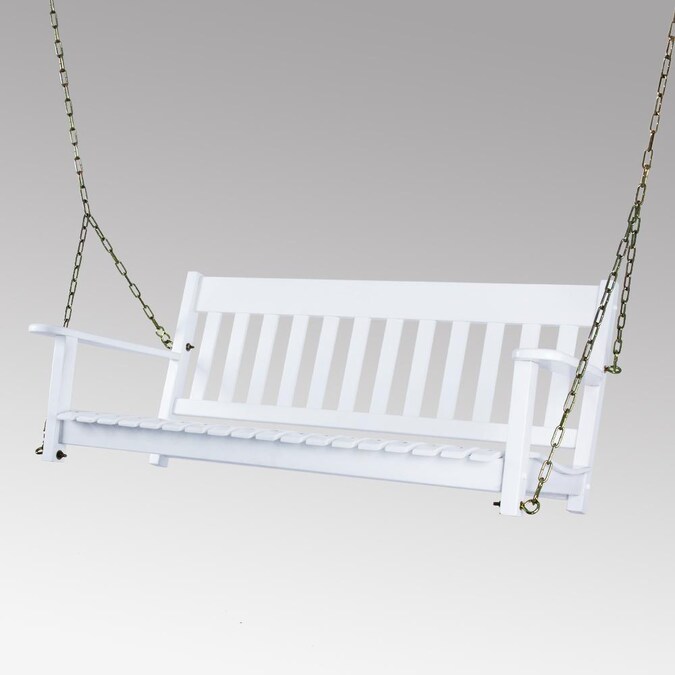 Cambridge Casual Thames 2-person White Wood Outdoor Swing - Image 5