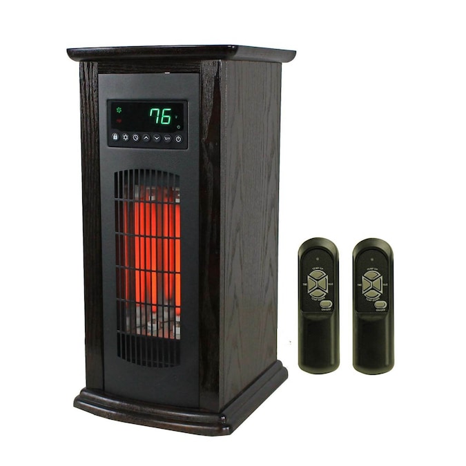 Lifesmart Up to 1500-Watt Infrared Quartz Tower Indoor Electric Space Heater with Thermostat and Remote Included