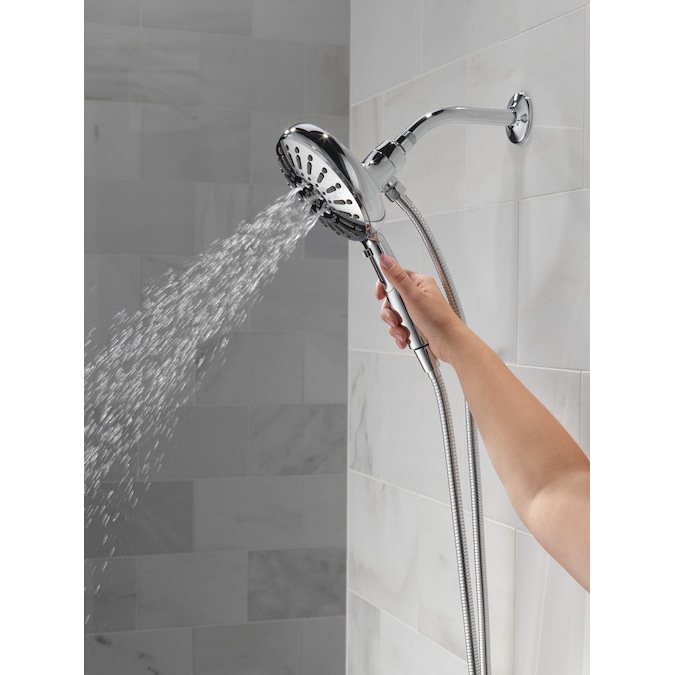 Delta SureDock Magnetic Lumicoat Chrome 6.19-in Round Handheld Shower Head 1.75-GPM (6.6-LPM) - Image 13