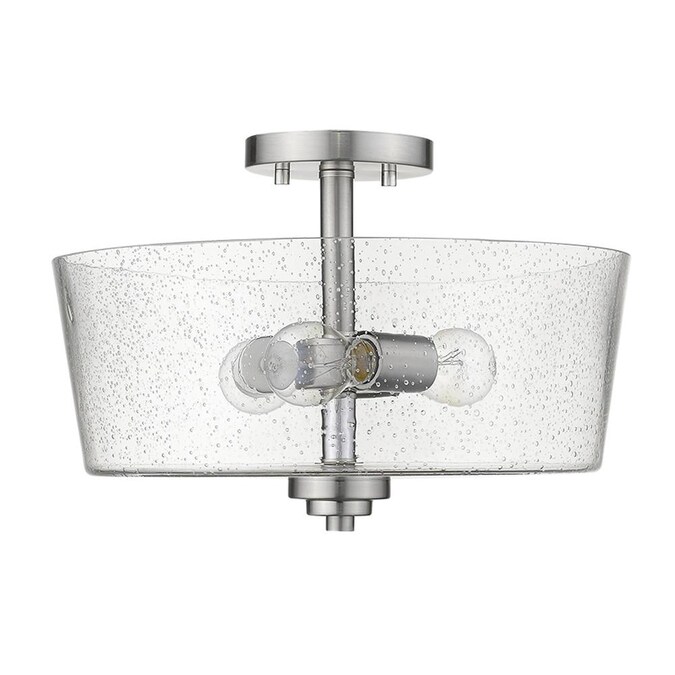 Acclaim Lighting Rowe 1-Light Satin Nickel Semi mount light