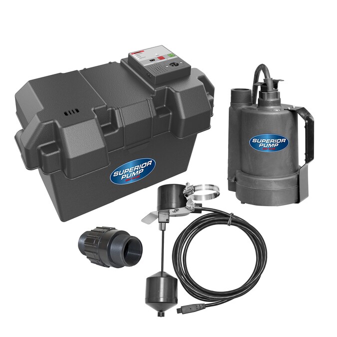 Superior Pump 1-1/2-HP 23-GPM Thermoplastic Battery-powered Sump Pump
