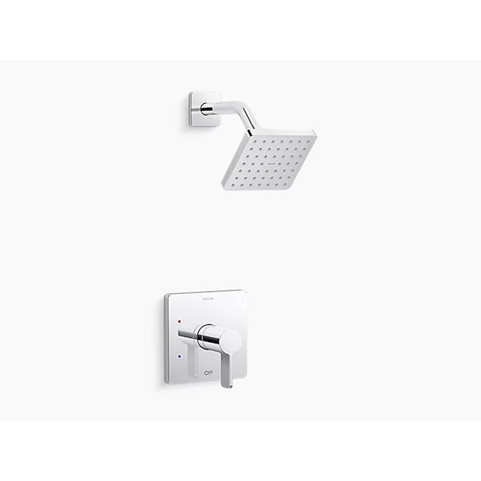 ER Rite-Temp Polished Chrome 1-handle Single Function Square Shower Faucet