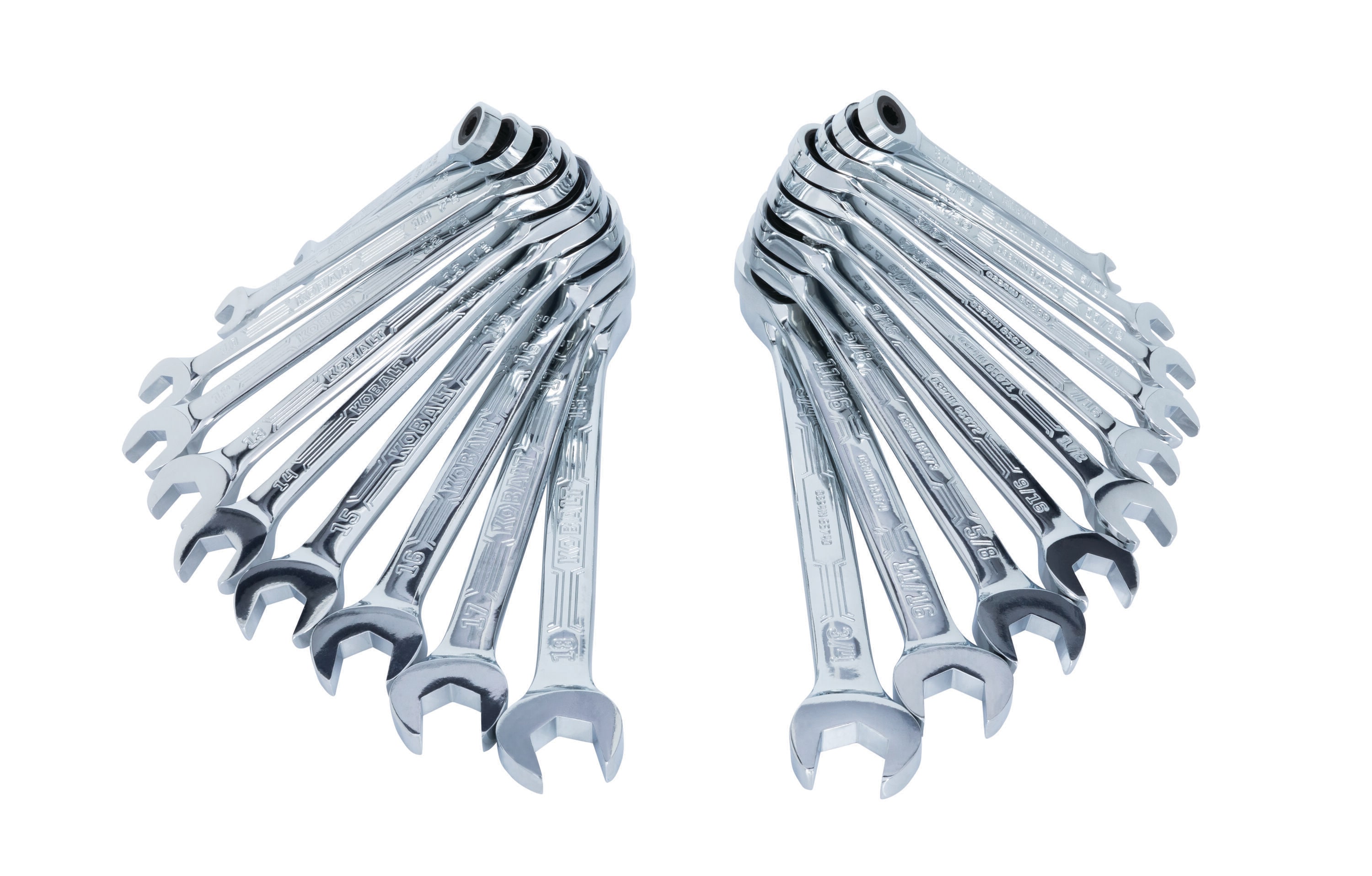20 -Piece Set Standard (SAE) and Metric Ratchet Wrench