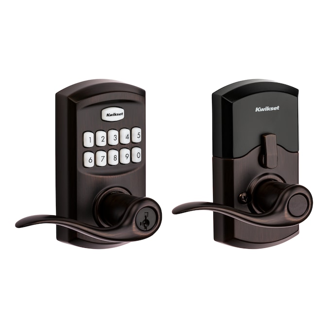 Kwikset SmartCode 917 Venetian Bronze Electronic Handle Smartkey with Keypad