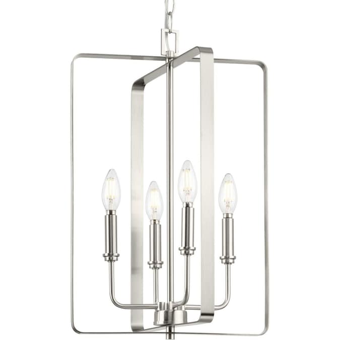 Progress Lighting McColl 4-Light Brushed Nickel Transitional Dry rated Chandelier