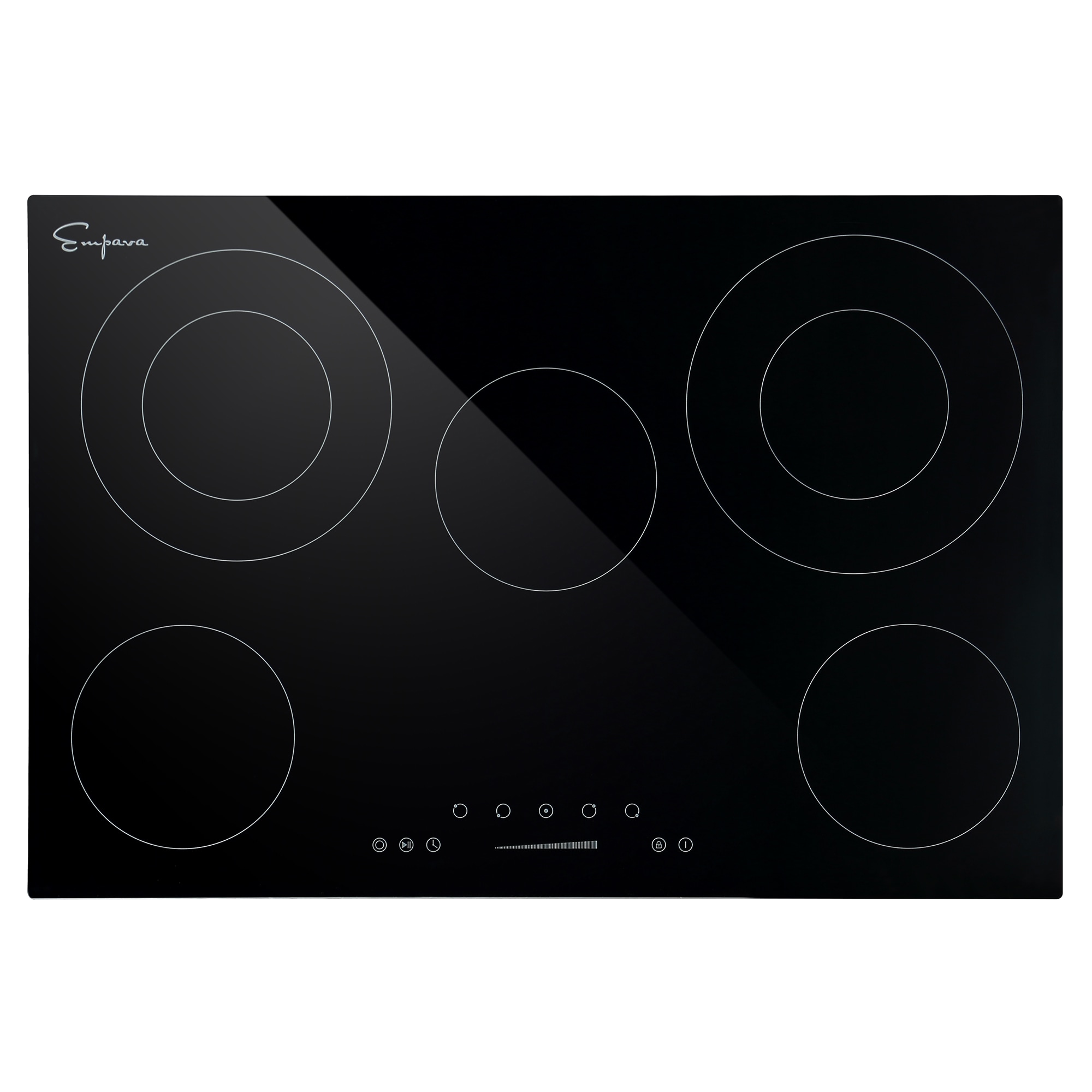 Electric Stove With Keep Warm Zone 30-in 5 burners Smooth Surface (Radiant) Black Electric Cooktop - Image 3