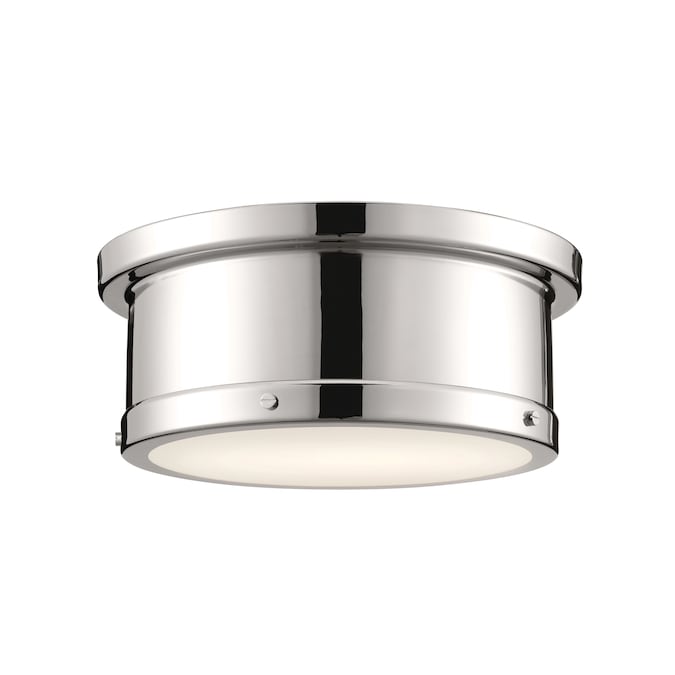 Kichler Serca 2-Light Polished Nickel Flush Mount Light