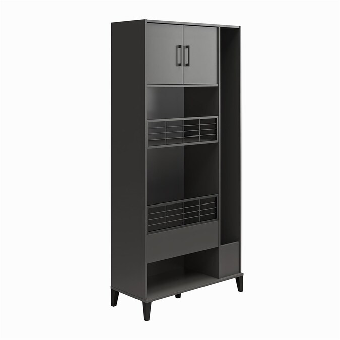 Ameriwood Home Amplus 35.67-in W x 76.65-in H Particleboard Graphite Freestanding Utility Storage Cabinet