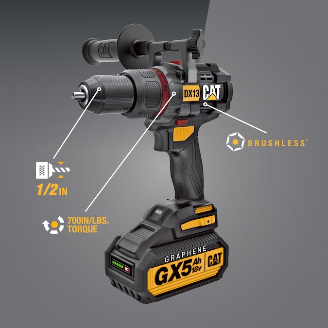 Cat 1/2-in 18-volt Variable Brushless Cordless Hammer Drill (1-Battery Included) - Image 2