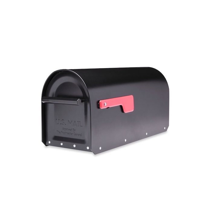 Architectural Mailboxes Post Mount Black Metal Large Mailbox