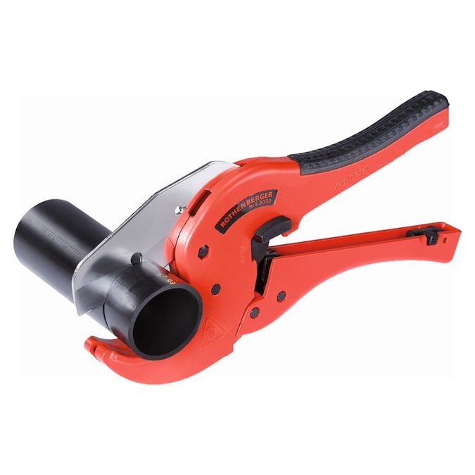 ROTHENBERGER ROCUT Professional PVC Pipe Cutter, Red, 2-1/2-in Cutting Diameter, Plastic Plumbing Tool