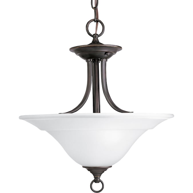 Progress Lighting Trinity 2-Light Antique Bronze Semi Flush Mount Light