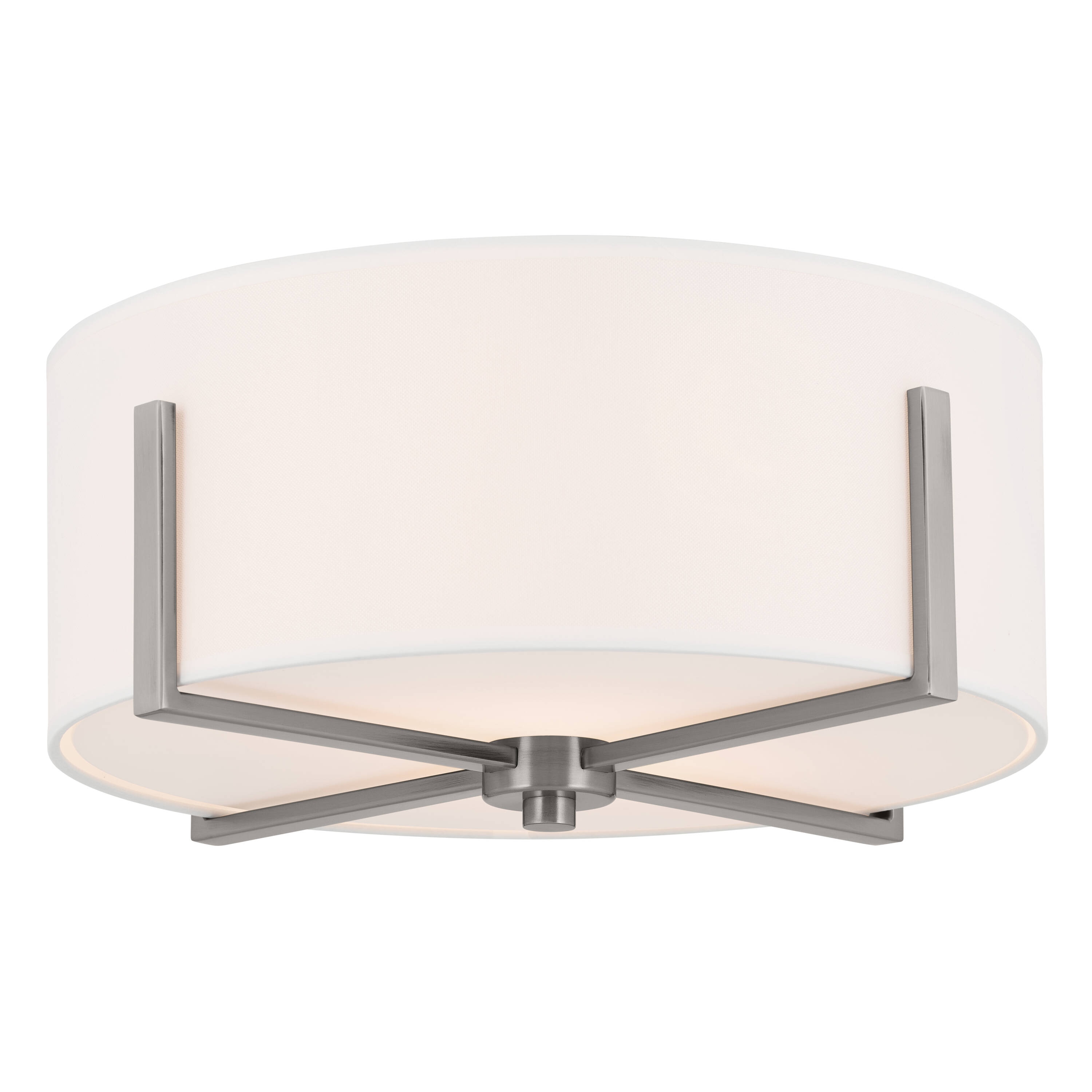 Malen 2 -Light 15.5-in Pewter Flush Mount Light