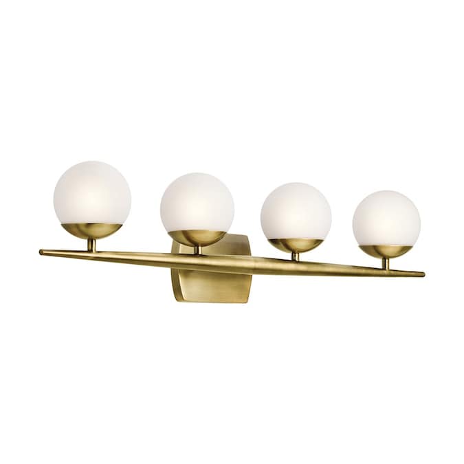 Kichler Jasper 32.25-in 4-Light Brass Modern/Contemporary Vanity Light