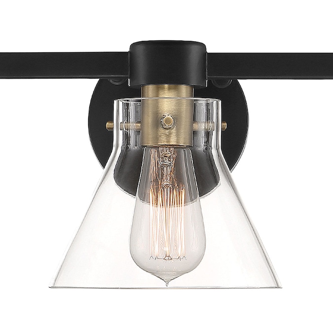 Designers Fountain Willow Creek 25-in 3-Light Matte Black Industrial Vanity Light - Image 4