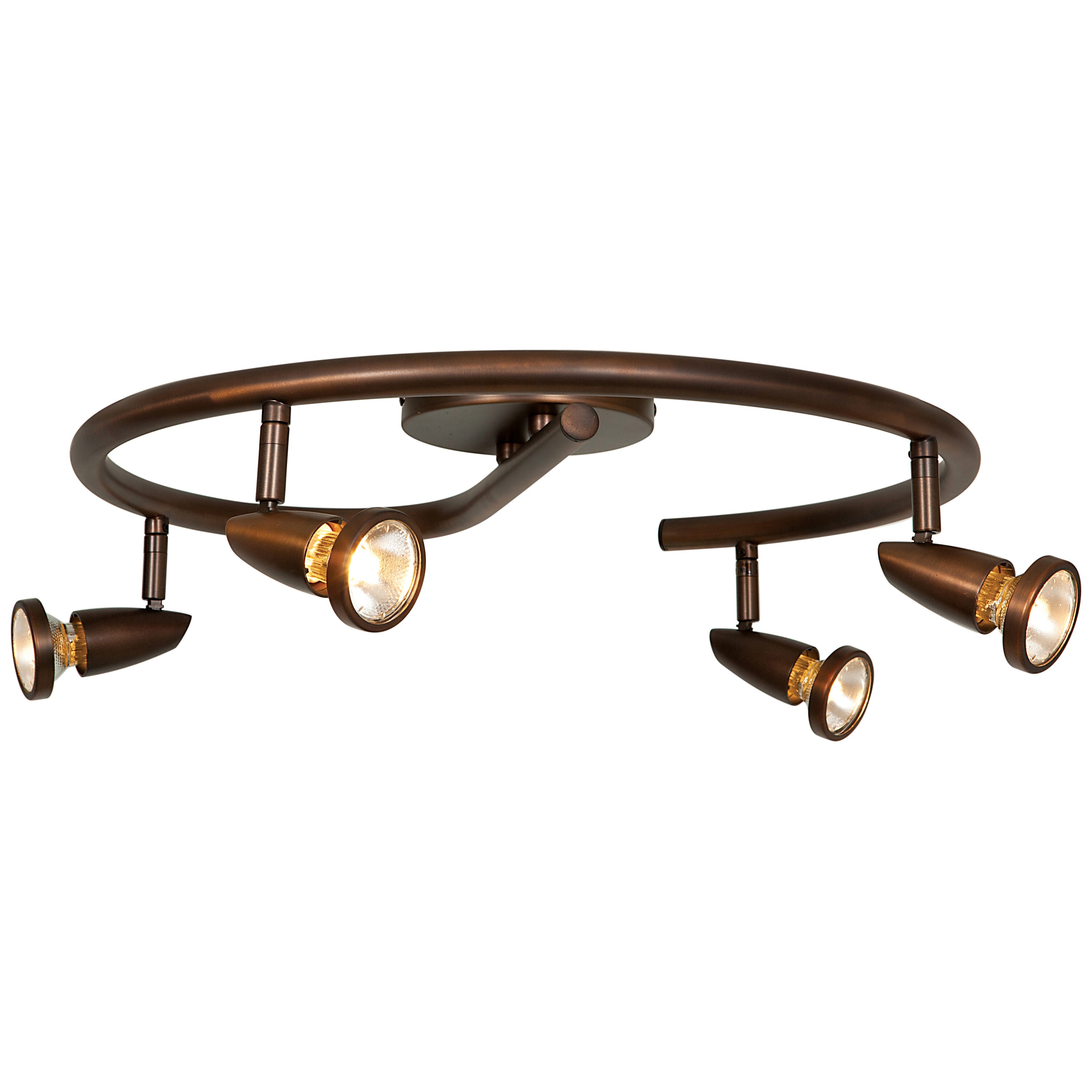 Mirage 4 -Light 18-in Gloss Bronze Integrated LED Flush Mount Light