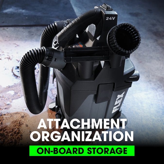 FLEX 1.6- Gallons 1-HP Cordless Wet/Dry Shop Vacuum with Accessories Included (Bare Tool) - Image 7