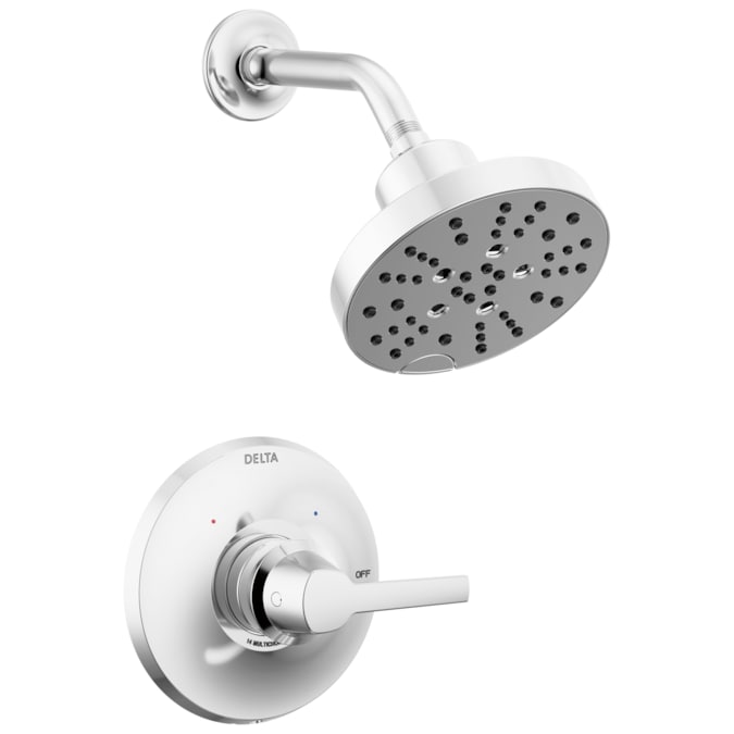 Delta Galeon Lumicoat Chrome 1-handle Multi-function Round Shower Faucet