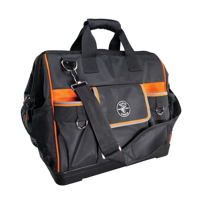 Klein Tools Tradesman Pro(TM) Wide-Open Tool Bag Black Ballistic Nylon 16.25-in Zippered Tool Bag