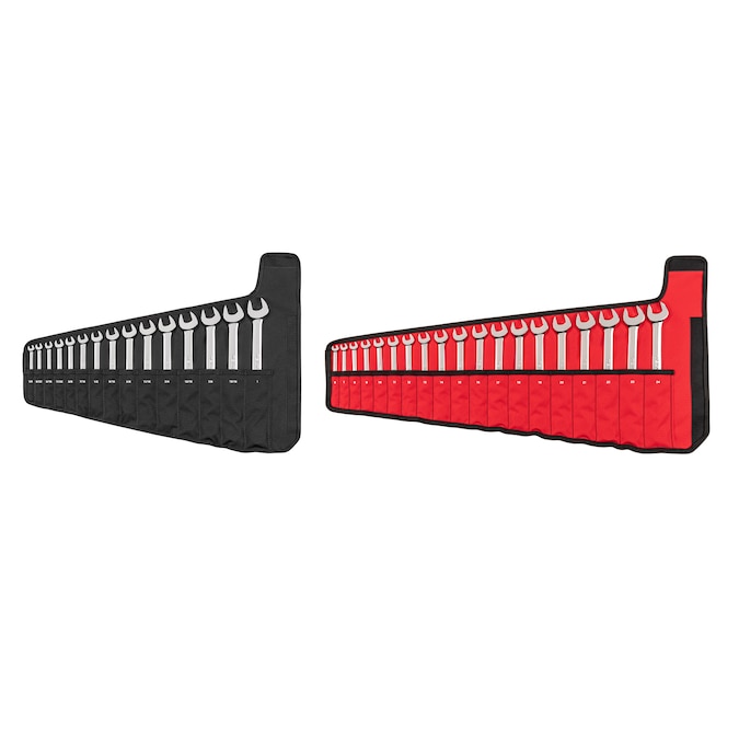 TEKTON 34-Piece Set 12-point (Sae) and Metric Standard Combination Wrench Includes Soft Case