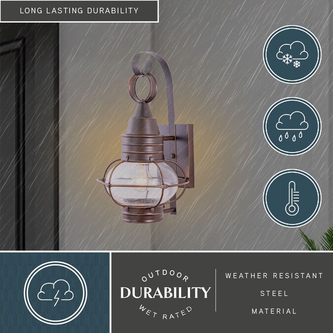 Cascadia Chatham Nautical 1-Light 18-in H Bronze Outdoor Wall Light - Image 2