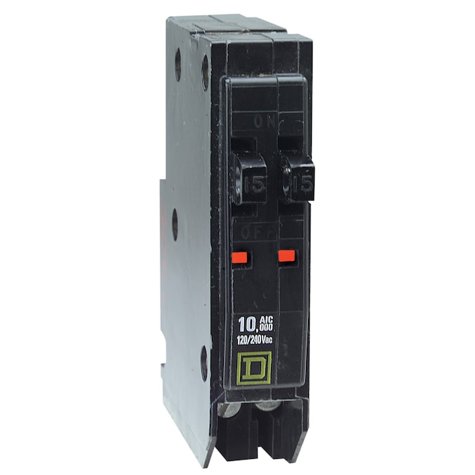 Square D QO 15-amp/15-amp 1-Pole Tandem Circuit Breaker