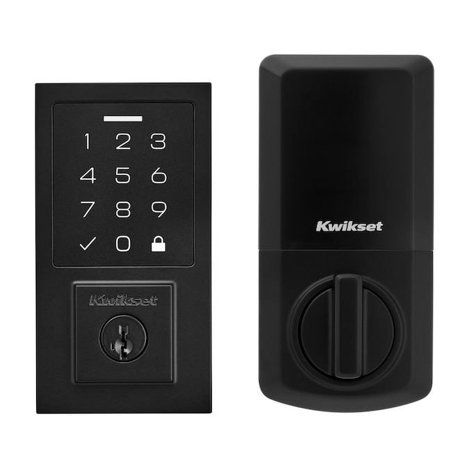 Kwikset Touchpad 270 SmartCode Contemporary Matte Black Electronic Deadbolt Smartkey with Keypad