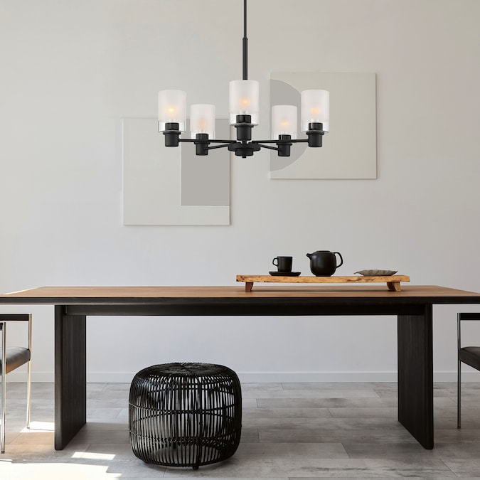 Designers Fountain Cedar Lane 5-Light Matte Black Modern/Contemporary Dry rated Chandelier