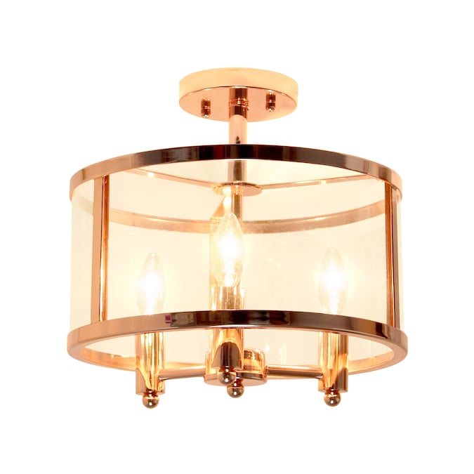 Lalia Home Classix 3-Light Polished Copper Semi mount light - Image 2
