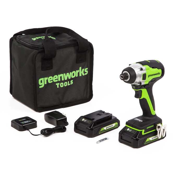 Greenworks 24-volt 1/4-in Brushless Cordless Impact Driver (2-Batteries Included, Charger Included)