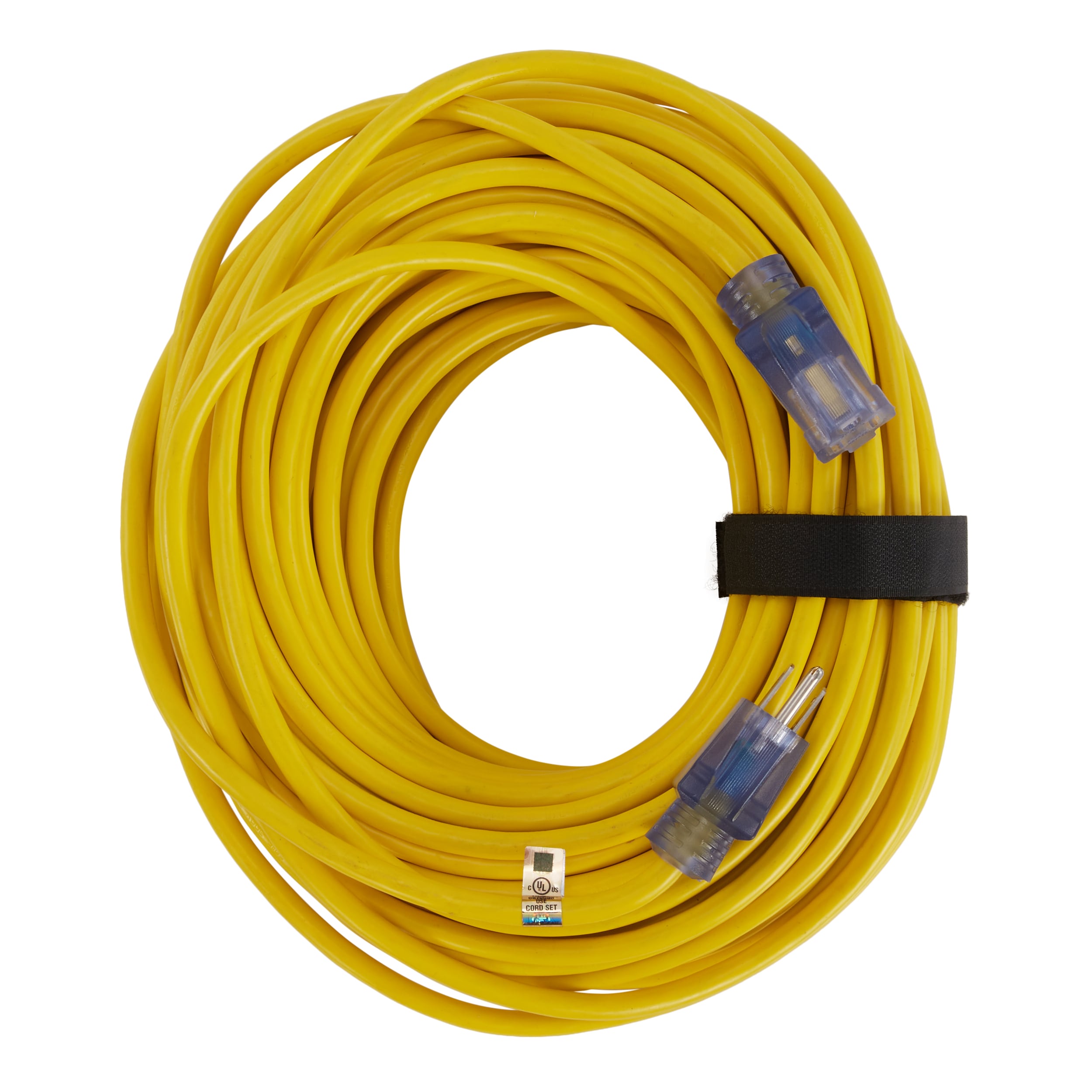 Outdoor 100-ft 14 / 3 3 Prong Yellow Outdoor SJTW Medium Duty Lighted Extension Cord