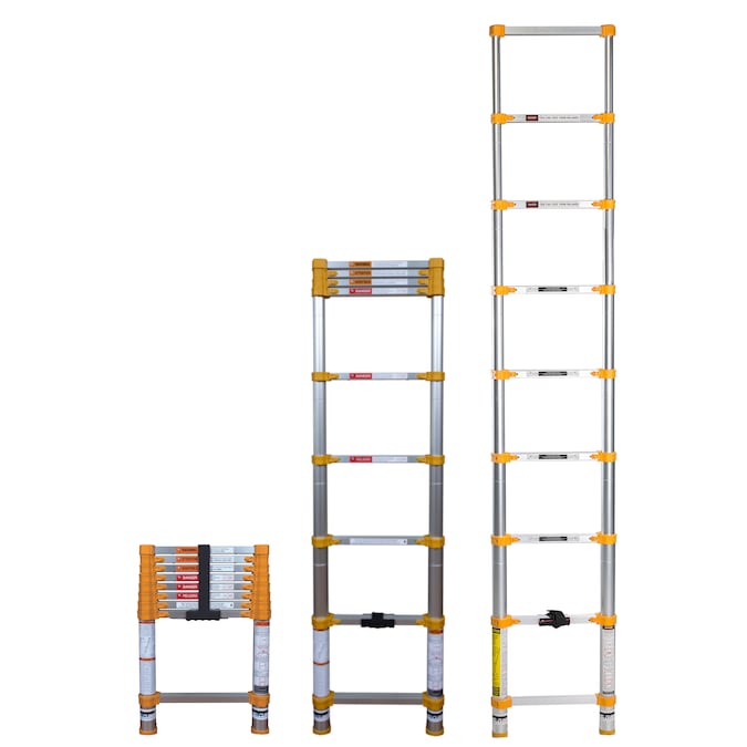 Xtend+Climb ANSI Certified 8.5-ft Aluminum Type 1- 250-lb Load Capacity Telescoping Extension Ladder