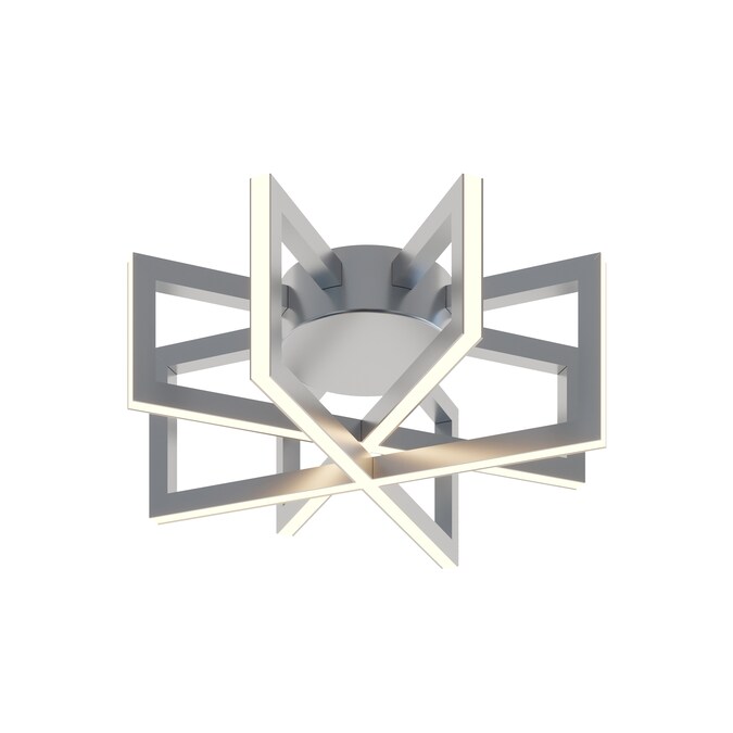 AFX Cass 1-Light 14-in Satin Nickel LED Flush Mount Light