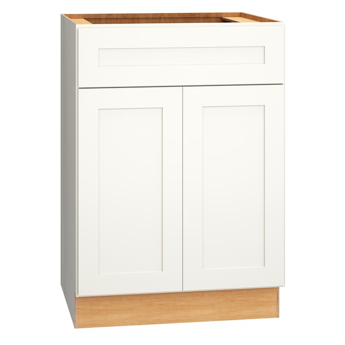 Diamond Express Jamestown 24-in White Bathroom Vanity Base Cabinet without Top