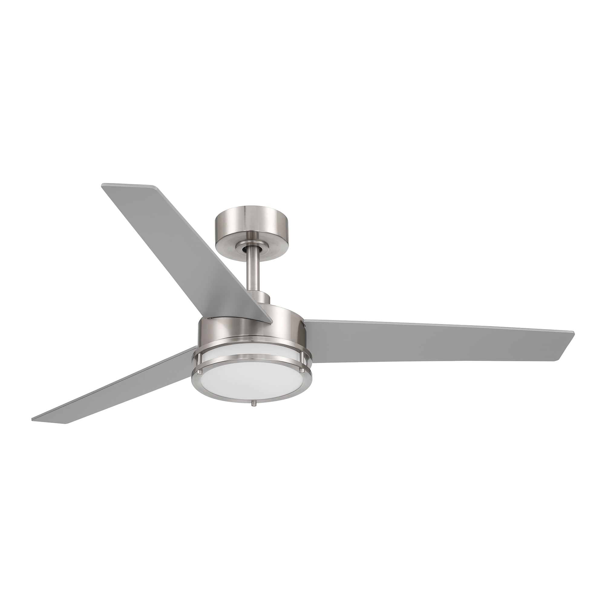 Cassini 52-in Color-Changing Integrated LED Outdoor Flush Mount Smart Brushed Nickel with Silver Blades Ceiling Fan With Light - Remote Included ( 3 -Blade ) - Image 4